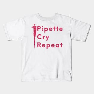 Pipette Cry Repeat PCR Kids T-Shirt